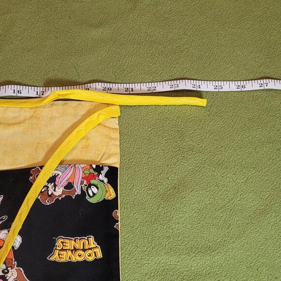 Yellow and black Looney Tunes print apron with 3 pockets #LooneyTunes #Apron - Picture 4 of 4